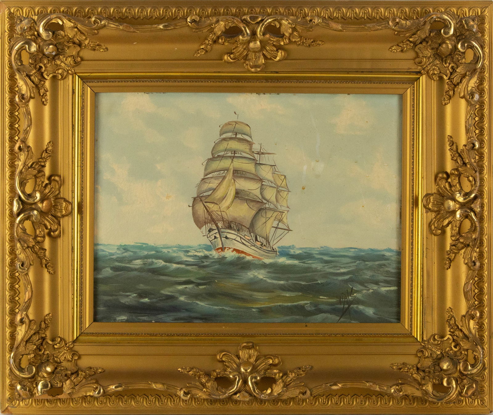 "Sailing With The Wind" Waterscape Oil On Board (1 of 15)