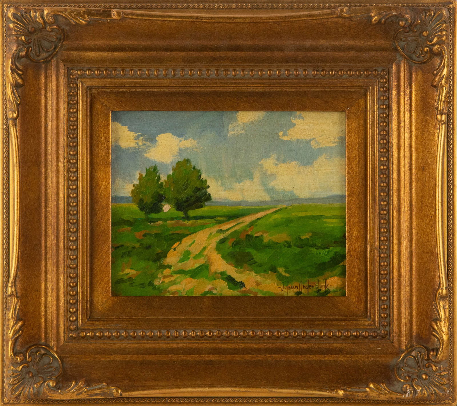 Julian Onderdonk ( American, 1882- 1922 ) Landscape Oil On Board (1 of 12)