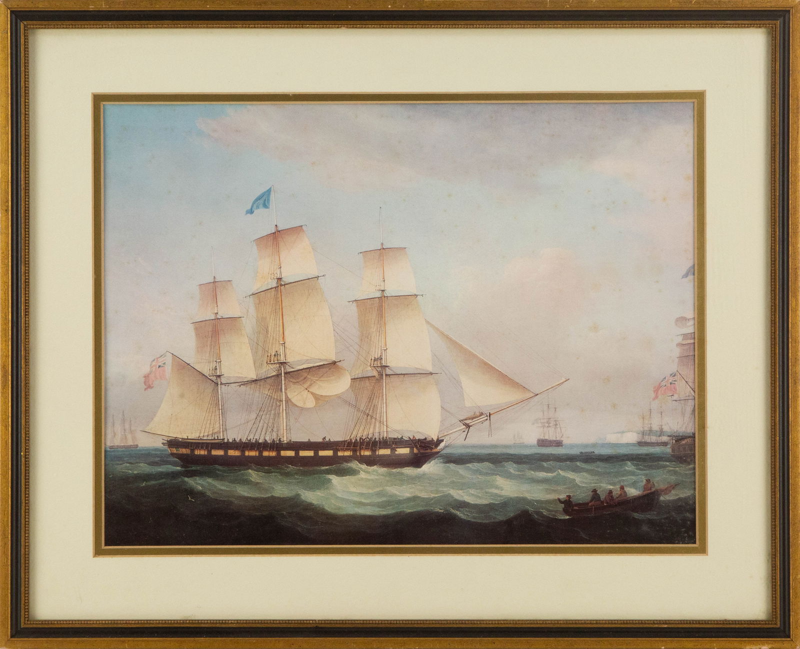 Thomas Whitcombe ( British, 1763 - 1824 ) Cityscape Lithograph "": Title: Medium: Lithograph Painting Size: 11.5" x 15.5" Frame Size: 17" x 21" Condition: This artwork is in good overall condition for its age. Signature: Unsigned Artist: Thomas Whitcombe ( British, 1