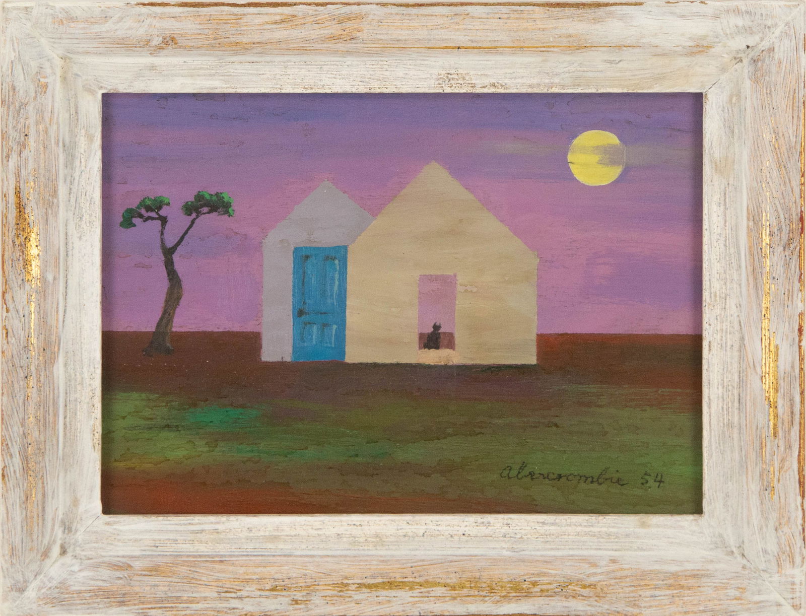 Gertrude Abercrombie ( American, 1909 - 1977 ) Surrealist Oil On Masonite (1 of 11)