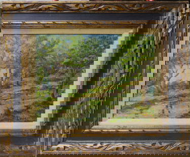 Letitia Marion (LMH) Hamilton (1878 - 1964) Oil painting on board: Subject: Summer Landscape Medium: Oil Painting On Board Size: 12 x 16 inches Frame: 20 x 24 inches Condition: Great Overall Condition Signature: Signed Lower right. Provenance: Private Collection of