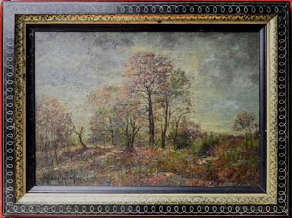 Julian (Robert Julian) Onderdonk (1882 - 1922) Oil on Board: Subject: Landscape Medium: Oil Painting On board Size: 10 x 13 inches Frame: 12 x 16 inches Condition: Great Overall Condition Signature: Signed Lower left Provenance: Private Collection of upstate