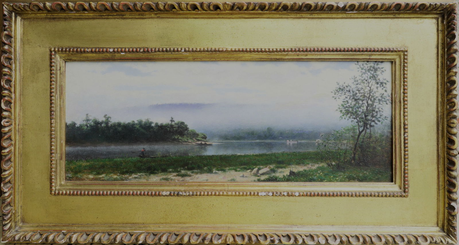 Charles Caryl Coleman (1840 - 1928) Oil on Wood, Gallery Sticker: Subject: landscape Medium: oil on wood Size: 7 x 17 inches Frame: 13 x 23 inches Condition: Great Overall Condition Signature: Signed Lower left Provenance: Private Collection of upstate New York. Cha