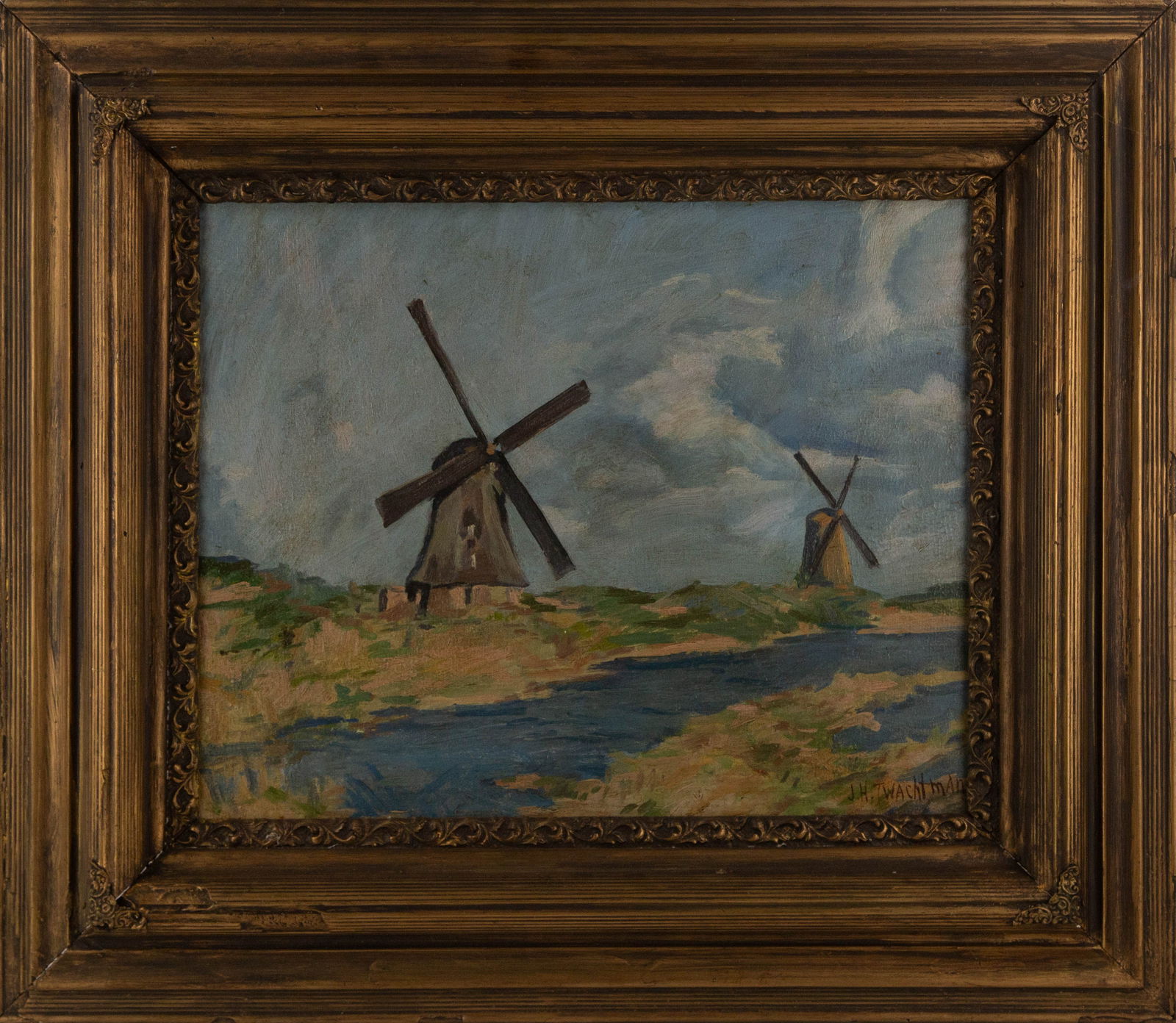 John Henry Twachtman ( American, 1852 - 1902 ) Landscape Oil On Board (1 of 16)