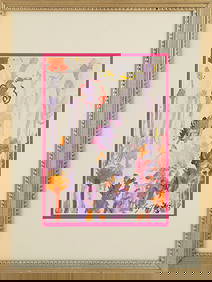 Attributed to Cy Twombly ( American, 1928 - 2011 ) "" Oil On Paper Abstract (1 of 10)