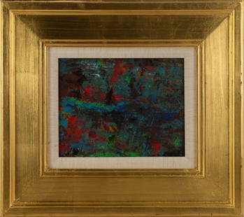 Milton Resnick ( American, Abstract Oil On Board: Medium: Oil On Board Style: Abstract Painting Size: 8 x 10 inches Frame Size: 16 x 18 inches Condition: Signature: Hand-signed Artist: Milton Resnick ( American, CO2506143 Bidders need to know