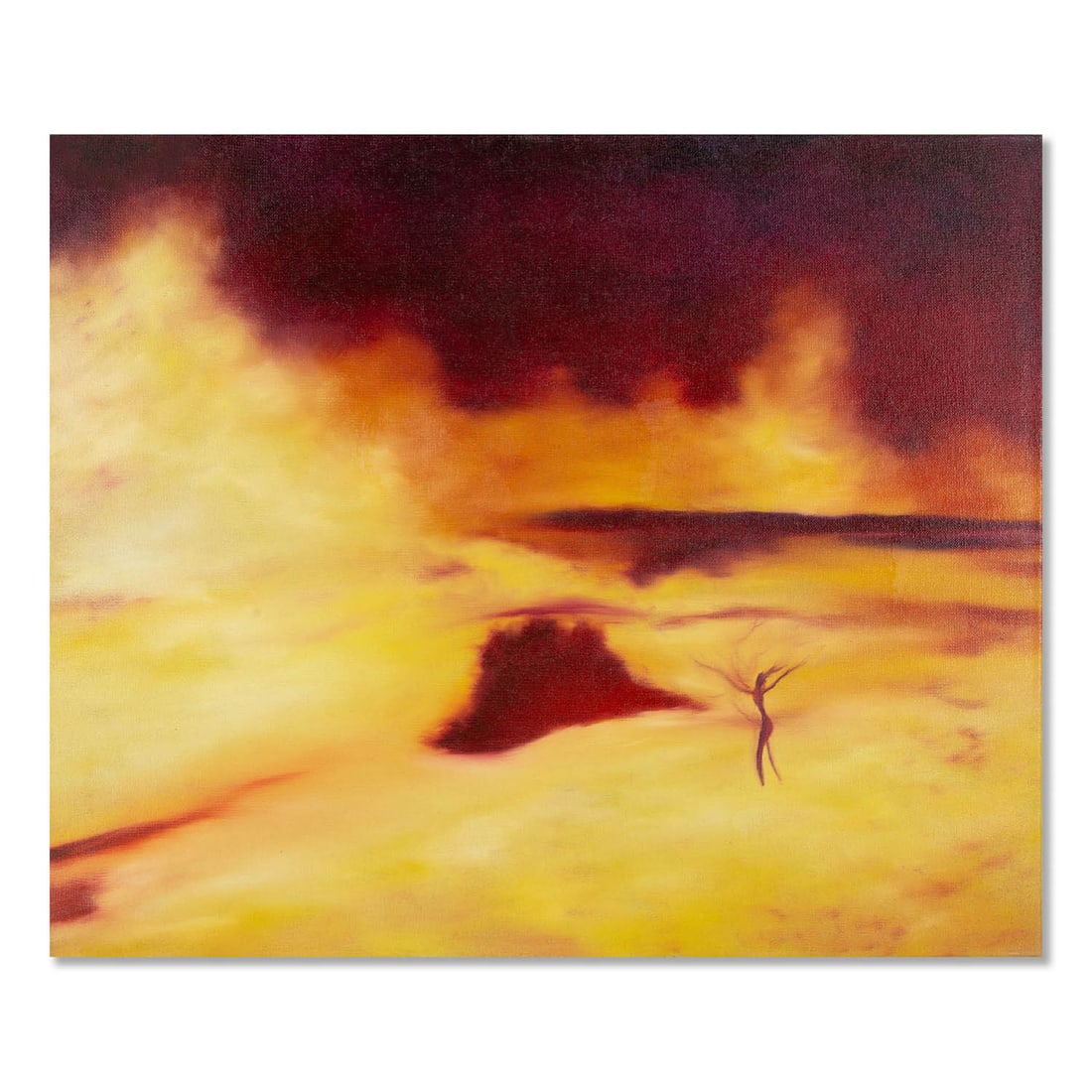 Jianping Chen Surrealist Original Oil On Canvas "The Word In My Mind No.24": Title: The Word In My Mind No.24 Medium: Oil on canvas Size: 19 x 23 inches Frame: Framing options available! Condition: The painting appears to be in excellent condition. Year: 2011 Artist: Jianping 
