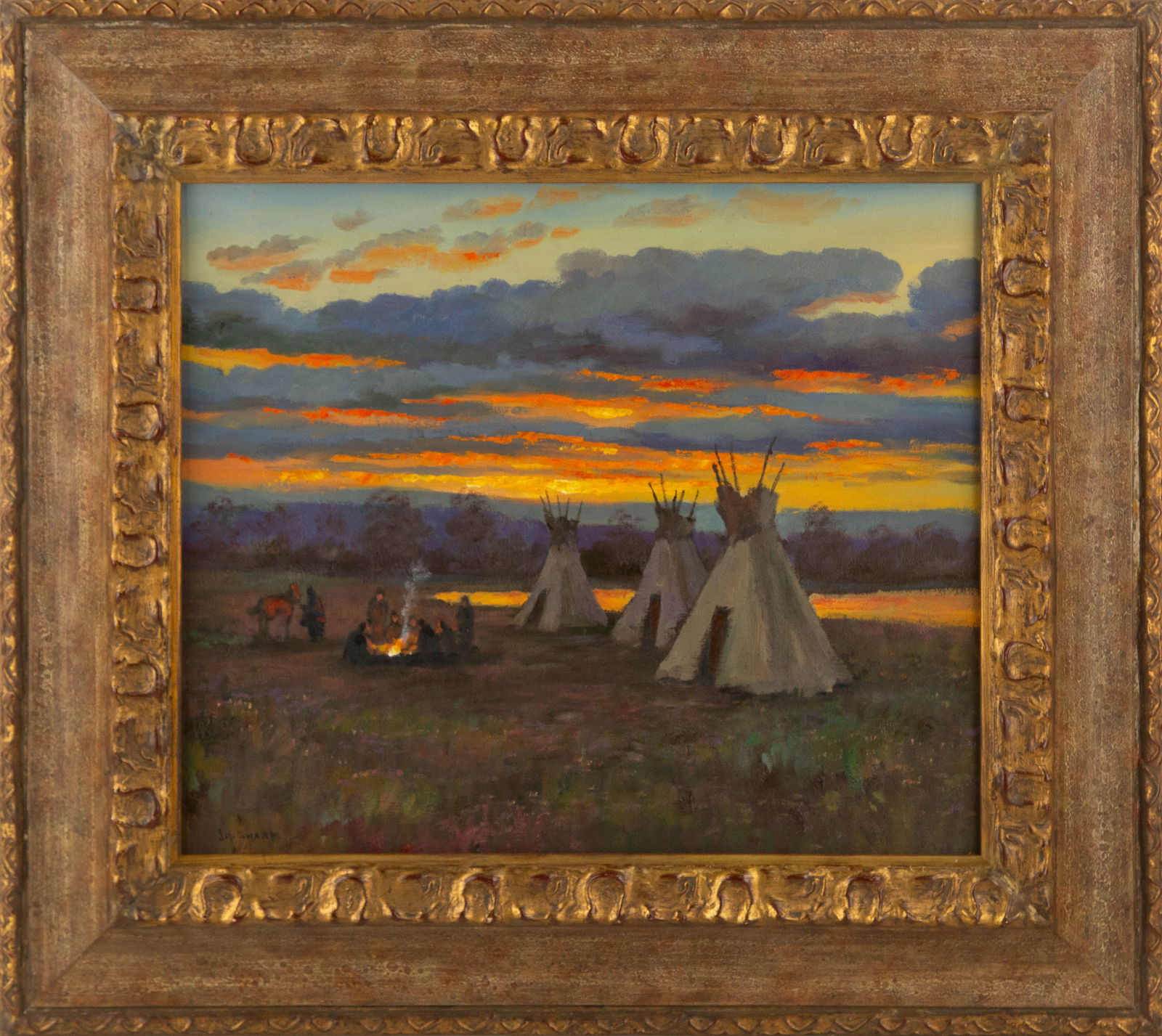 Joseph Henry Sharp ( American, 1859 - 1933 ) Landscape Oil On Board (1 of 14)