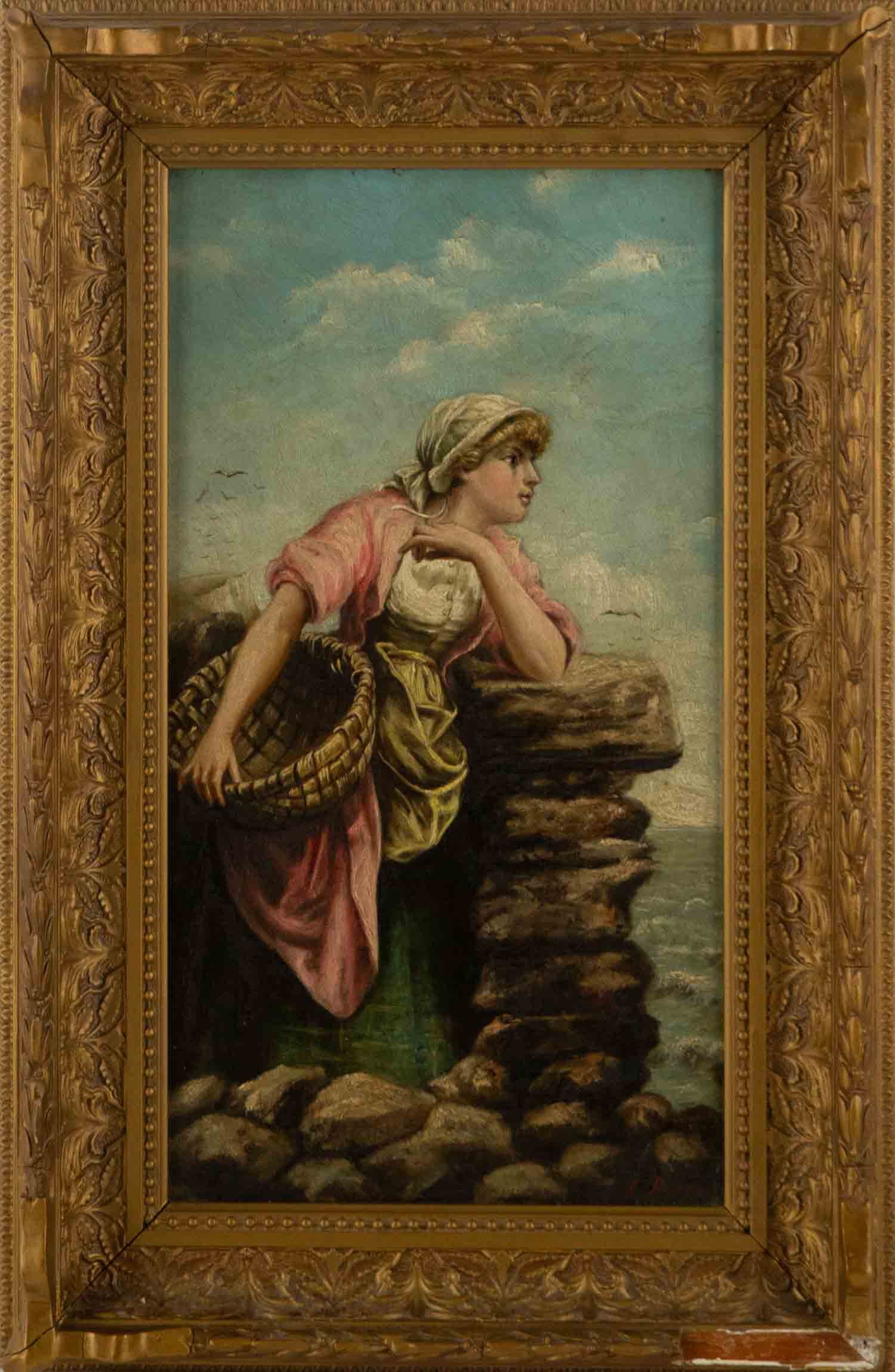 Egisto Ferroni ( Italian, 1835 - 1912 ) Portrait Oil On Stone Plate (1 of 14)