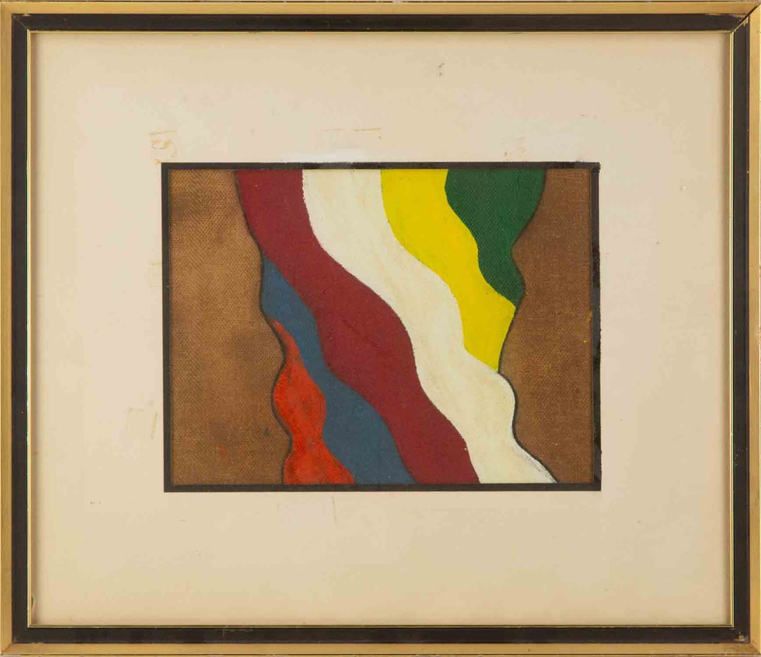 Larry Zox ( American, 1937-2006 ) Abstract Mixed Media (1 of 12)