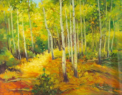 Huimin Wang Contemporary Original Oil On Canvas "Greenery": Title: Greenery Medium: Oil on canvas Size: 15 x 19 inches Frame: Framing options available! Condition: The painting appears to be in excellent condition. Note: This painting is unstretched,shipped ro