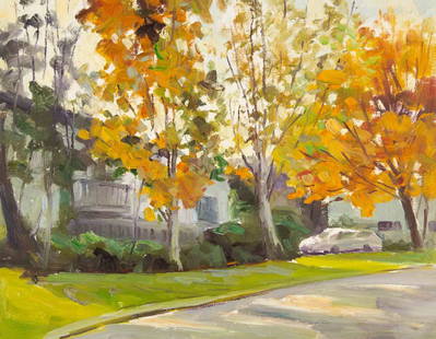 Qinglin Xia Impressionist Original Oil On Canvas "Untitled I": Title: Untitled I Medium: Oil on canvas Size: 15.5 x 20 inches Frame: Framing options available! Condition: The painting appears to be in excellent condition. Note: This painting is unstretched,shippe