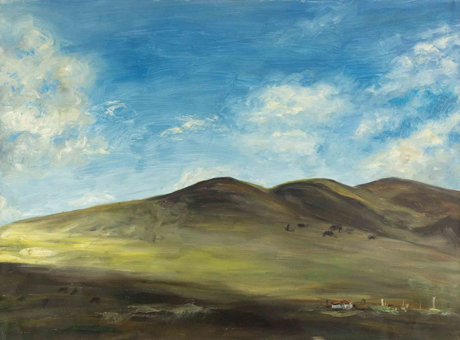 HaiBo Cao Landscape Original Oil On Canvas "Under The Sky" (1 of 11)