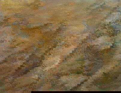 GuoMin Zhong Abstract Original Mixed Media "Rhyme Series I": Title: Rhyme Series I Medium: Oil on canvas Size: 27 x 35 inches Frame: Framing options available! Condition: The painting appears to be in excellent condition. Note: This painting is unstretched,ship