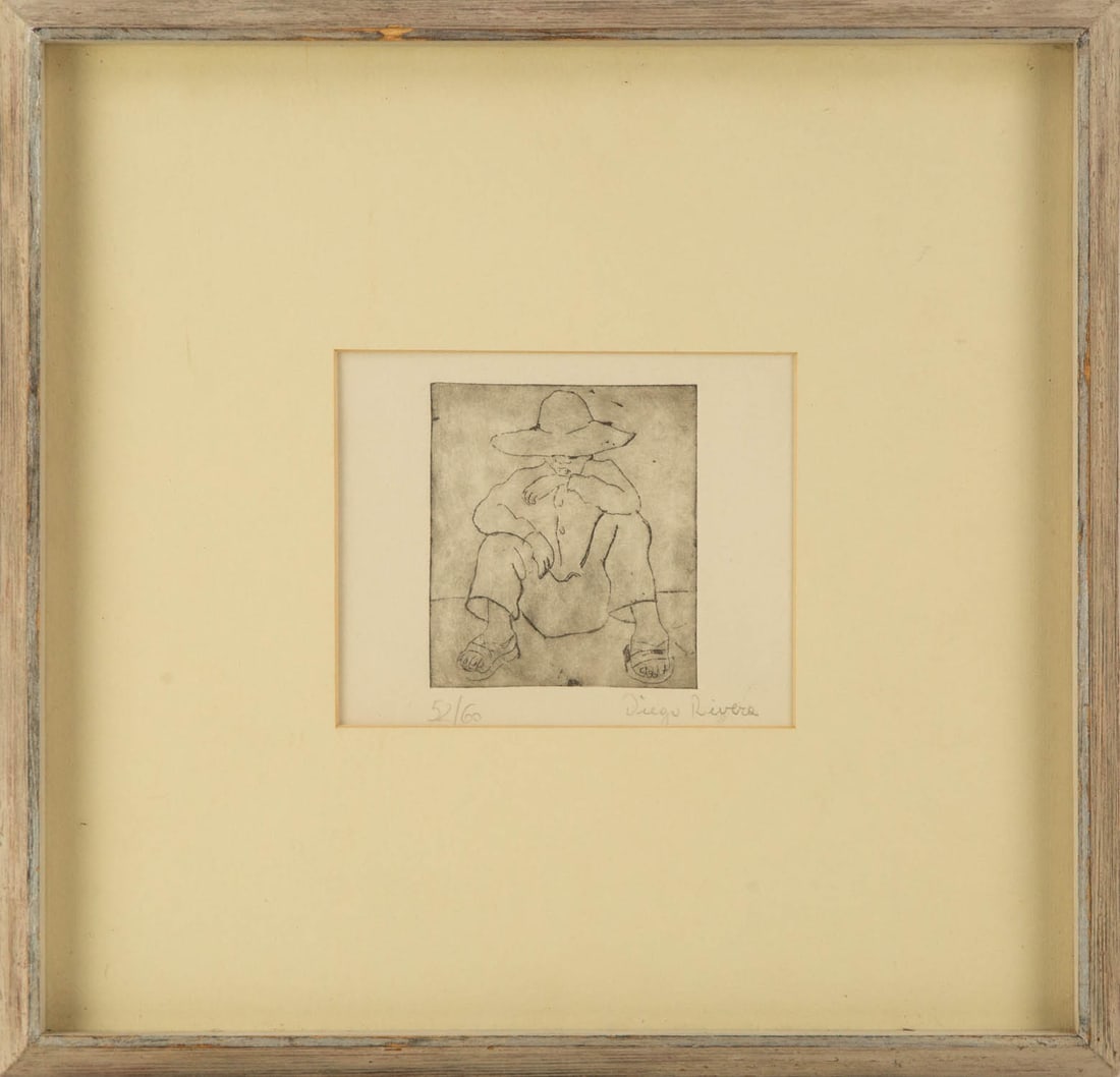 Diego Rivera ( Mexican, 1886 - 1957 ) "" Lithograph Portrait (1 of 7)