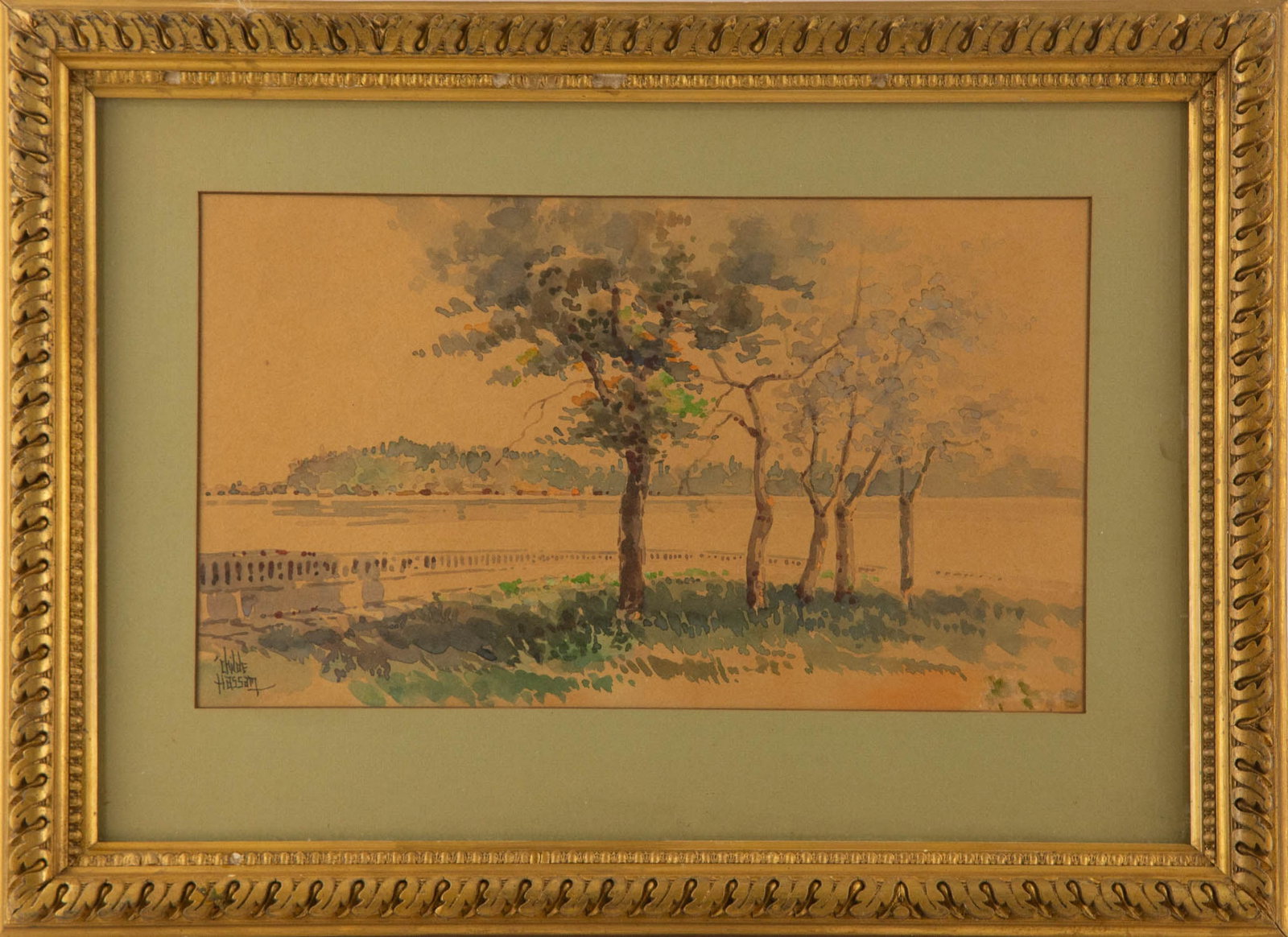 Childe Hassam ( American, 1859 - 1935 ) Landscape Watercolor (1 of 11)