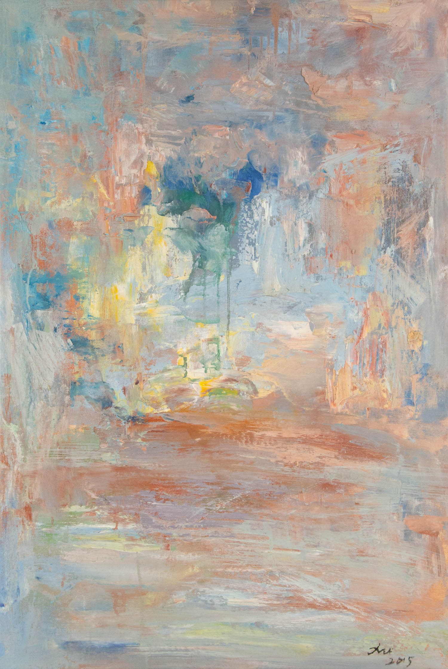 Jun Xu Abstract Original Oil On Canvas "Untitled II" (1 of 11)