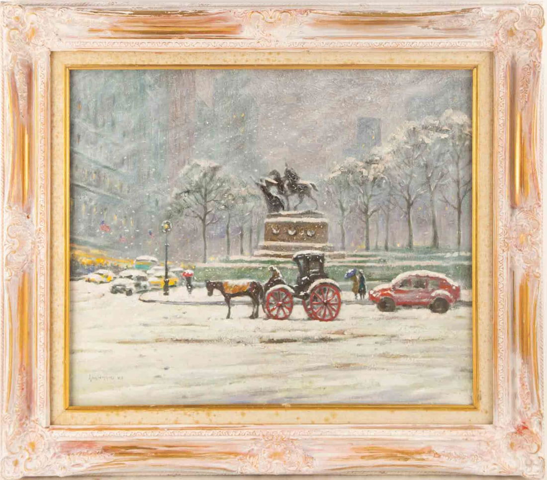 Guy Carleton Wiggins ( American, 1883 - 1962 ) Landscape Oil On Canvas (1 of 18)