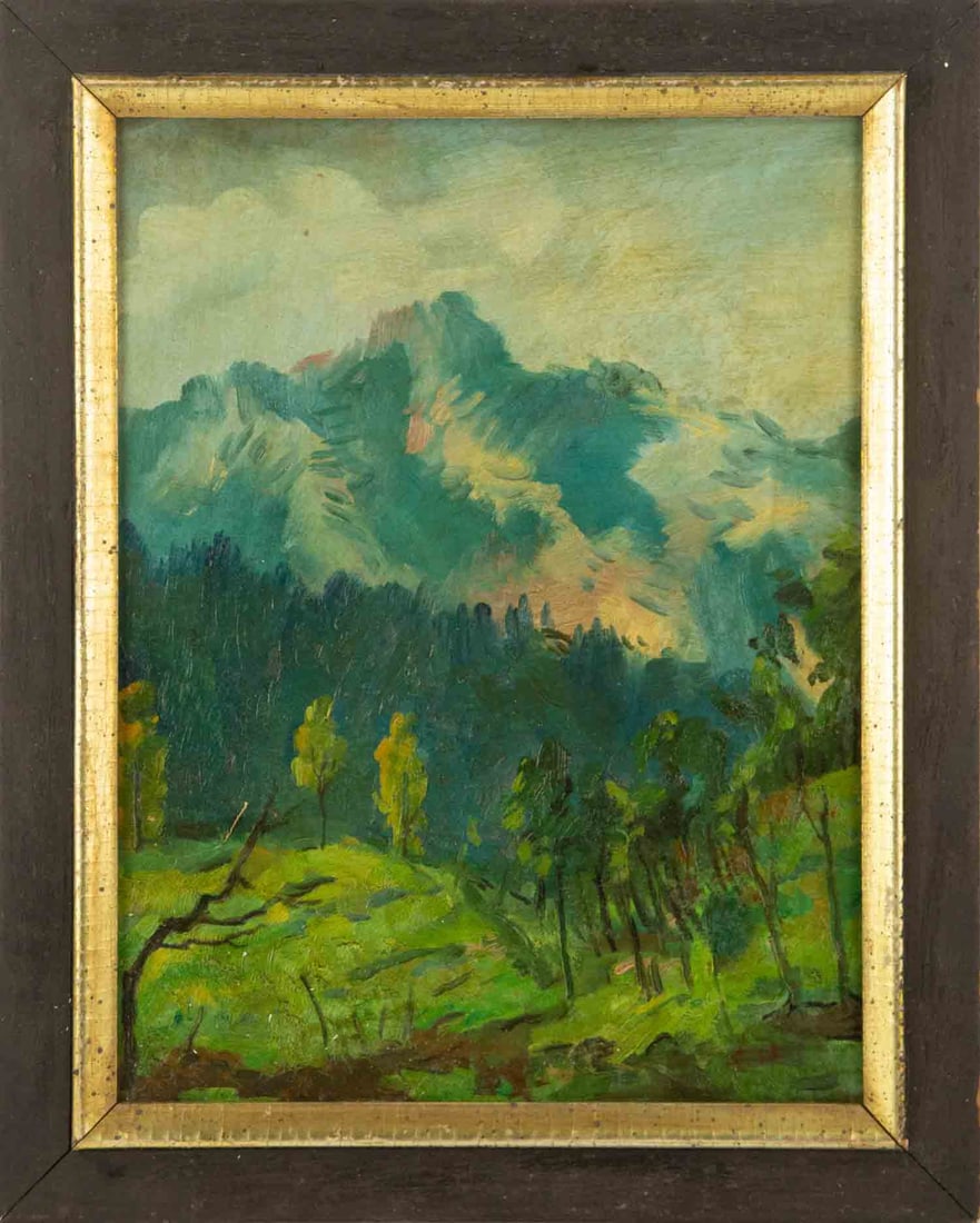 Shanyu Hu ( Chinese, 1909 - 1993) Landscape Oil On Board (1 of 11)