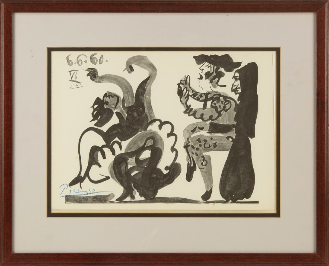 Pablo Picasso ( Spanish, 1881 -1973 ) "Dancer" Ink Cubism (1 of 10)