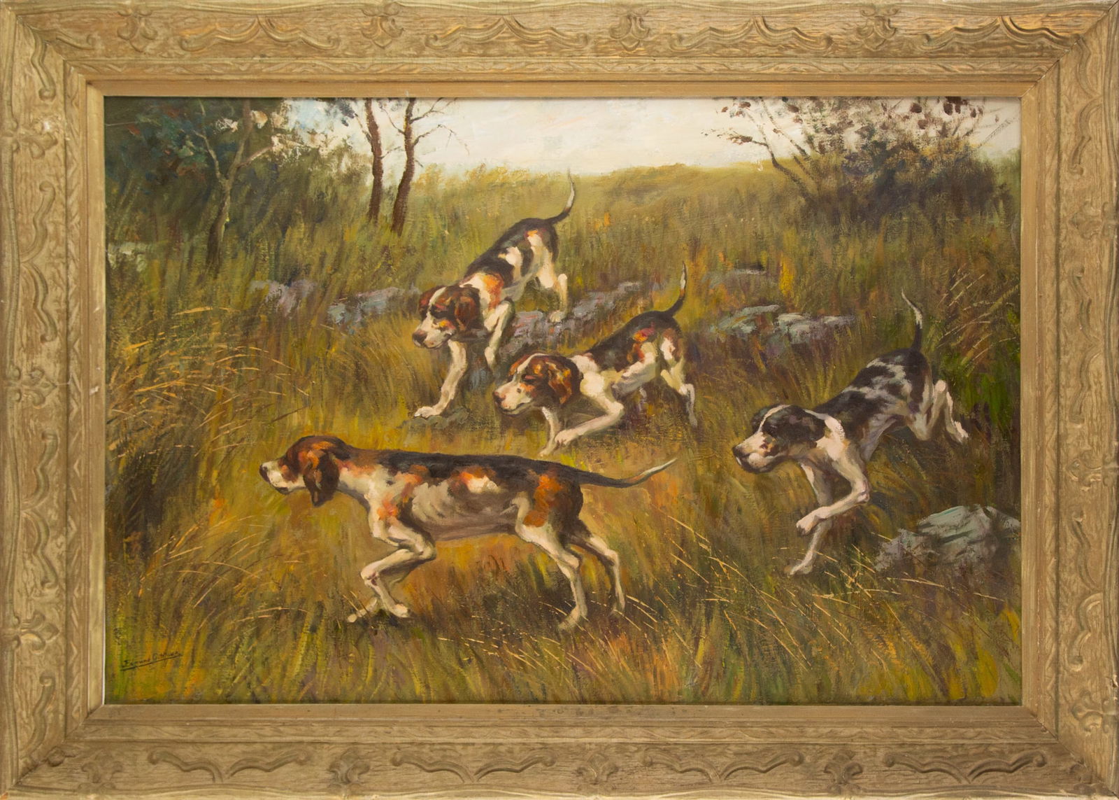 Oscar Edmund Berninghaus ( American, 1874 - 1952 ) Animal Oil On Canvas (1 of 16)