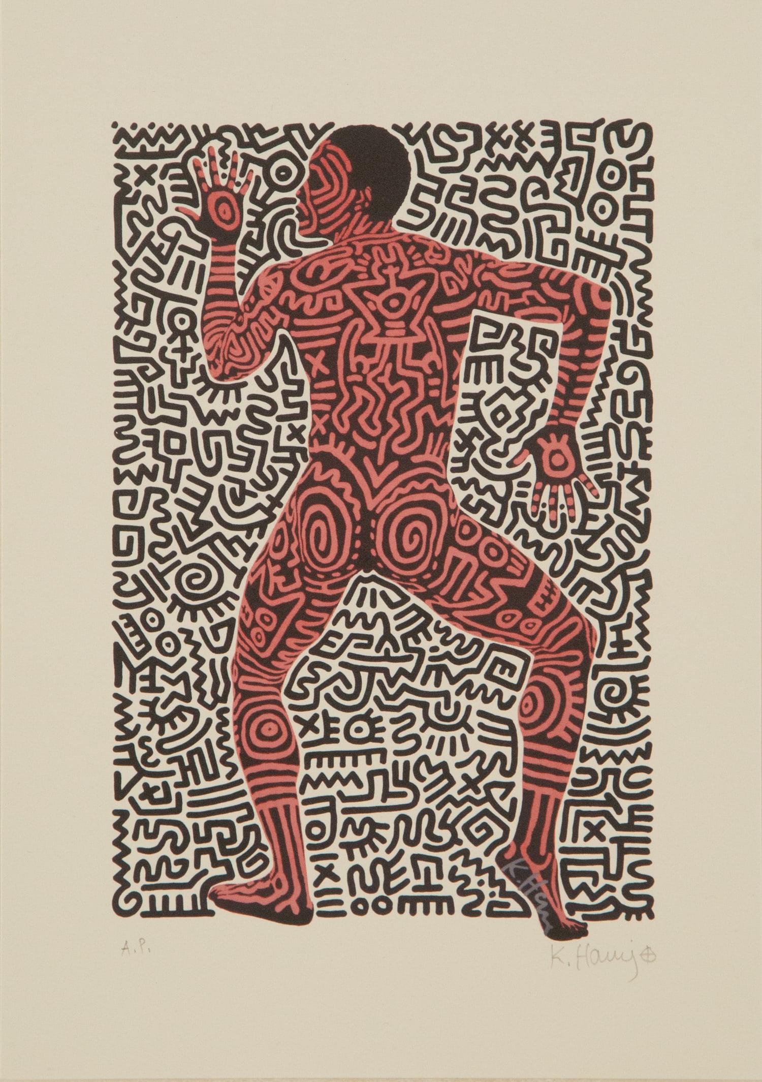 Keith Haring ( American, 1958 - 1990 ) Pop Art Limited Edition Artist Proof Lithograph (1 of 10)
