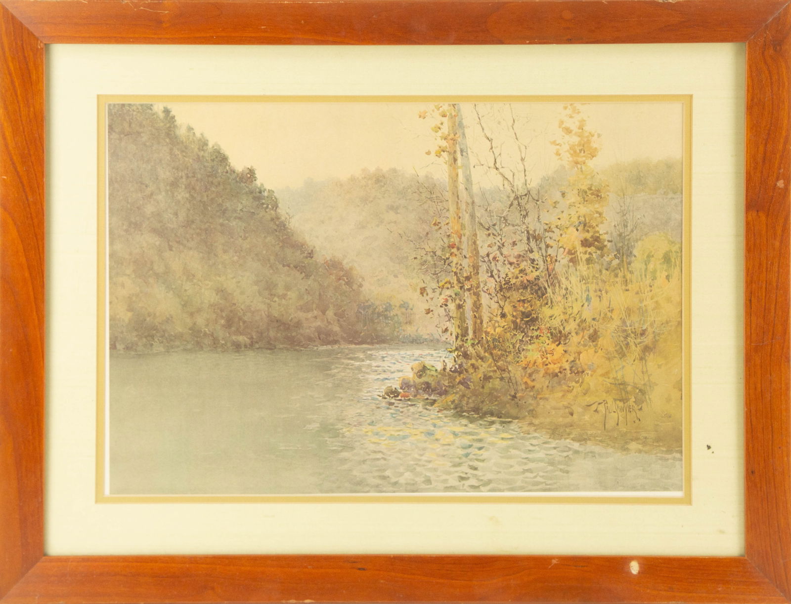 Paul Sawyier ( American, 1865-1917) Waterscape Print "Kentucky Turkey Run" (1 of 11)