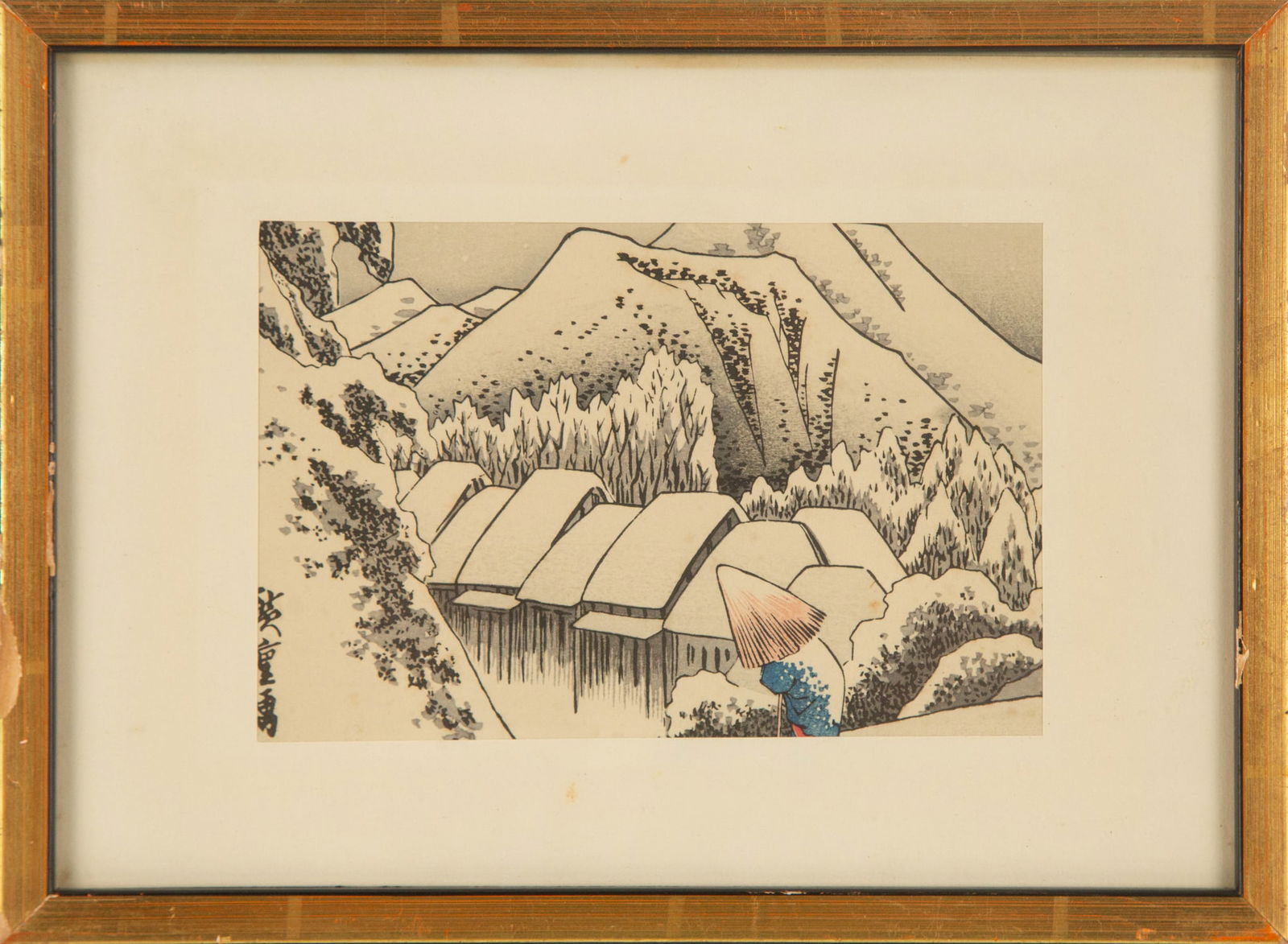 Utagawa Hiroshige ( Japnaese, 1615?1868 ) Ukiyo e Woodblock Print "" (1 of 8)