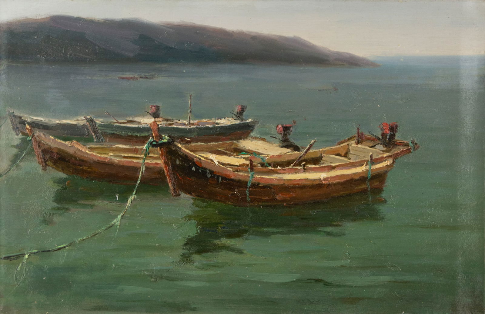 Hong Jing Waterscape Original Oil On Canvas "Floating" (1 of 11)