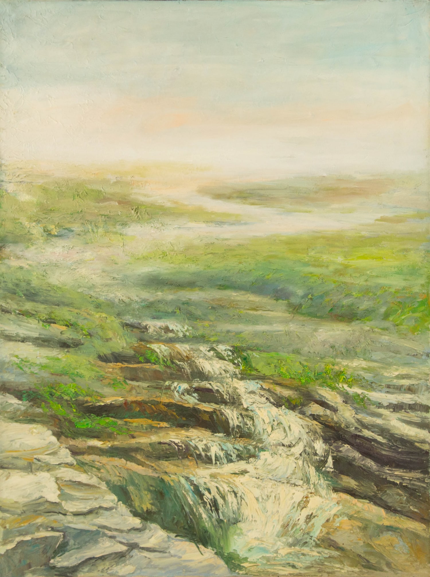 Mingjun Wang Landscape Original Oil On Canvas "Creek" (1 of 10)