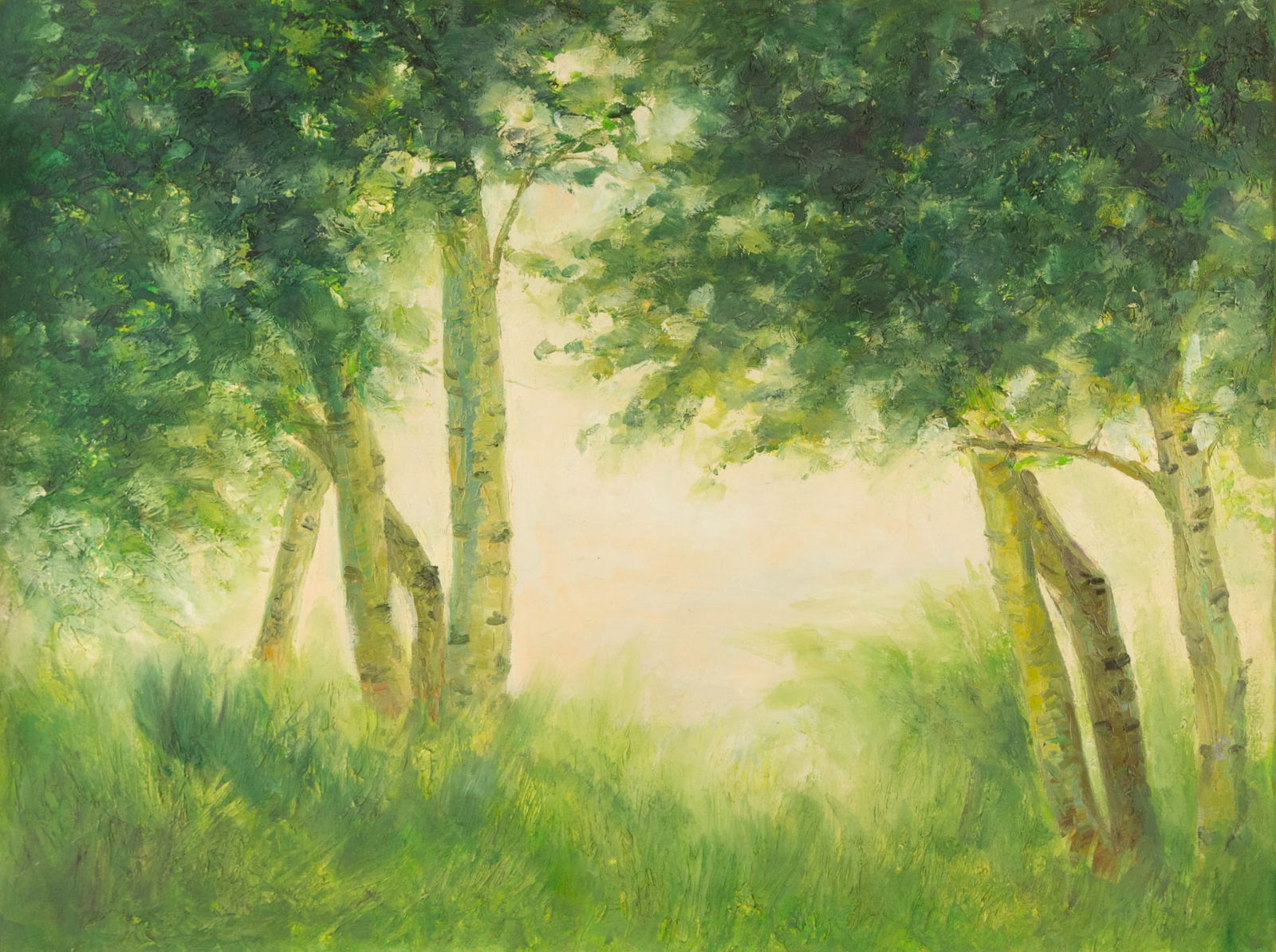 Mingjun Wang Landscape Original Oil On Canvas "Forest" (1 of 10)