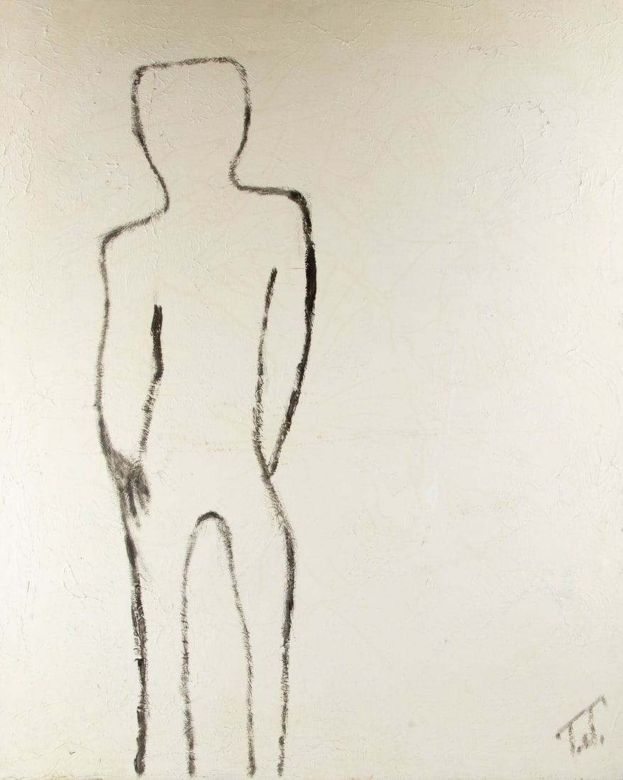 Contemporary Art Oil On Canvas "Untitled" (1 of 10)