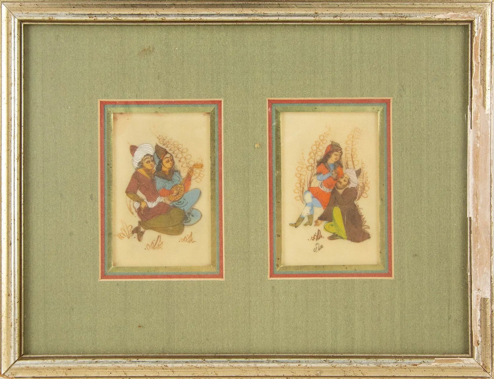 Portrait Mixed Media "Persian Miniature Pair 1" (1 of 7)