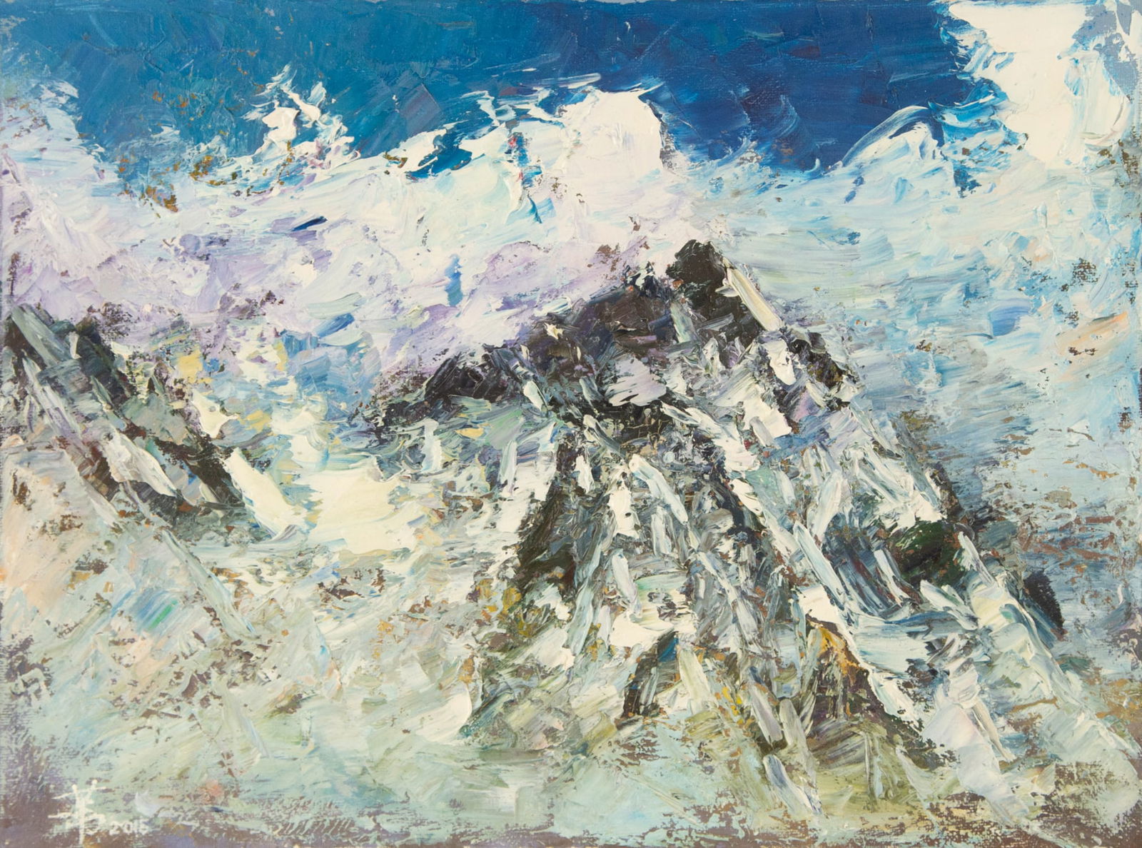 Jiwei Chen Landscape Original Oil On Canvas "Snow Village III" (1 of 11)