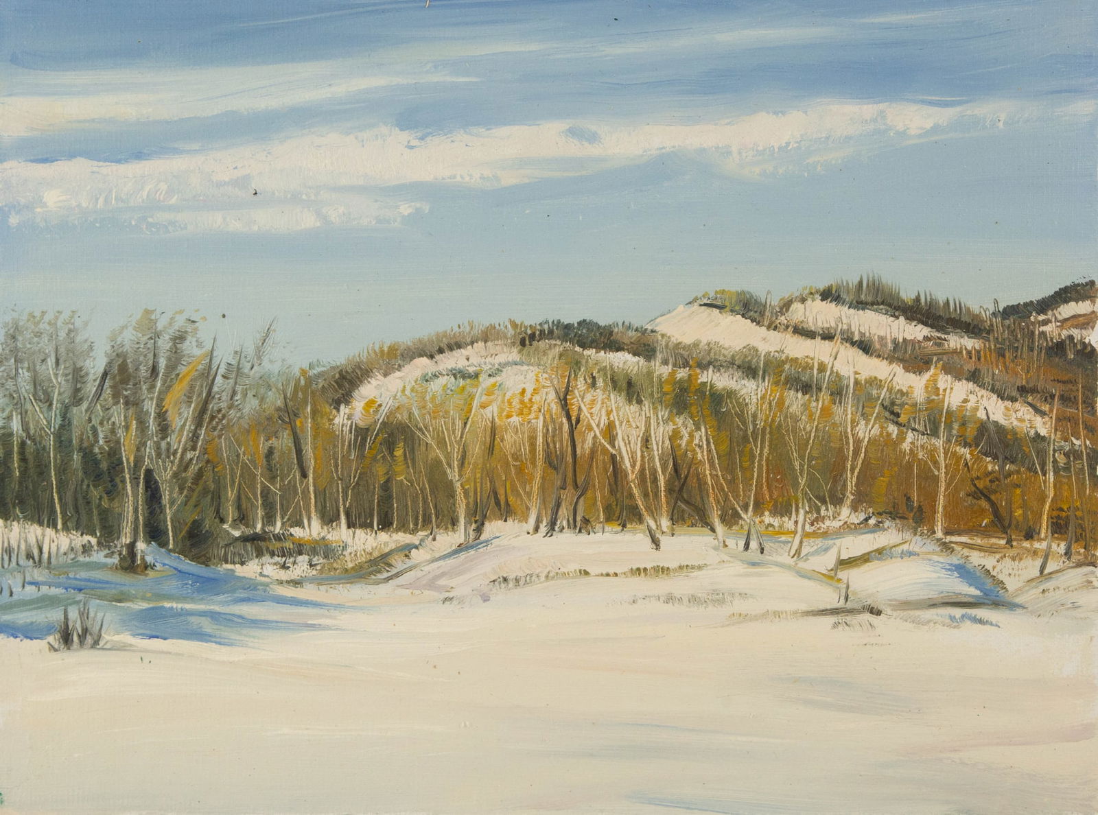 Tao Yu Landscape Original Oil On Canvas "First Snow on Guiji I" (1 of 9)