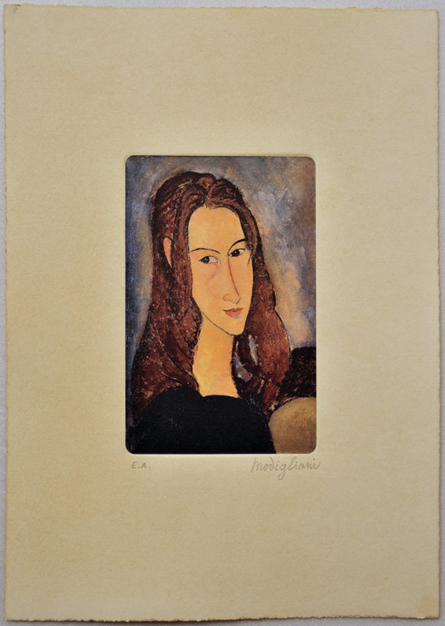 Amedeo Modigliani ( Italian, 1884 - 1920 ) Expressionism Limited Edition Etching (1 of 5)