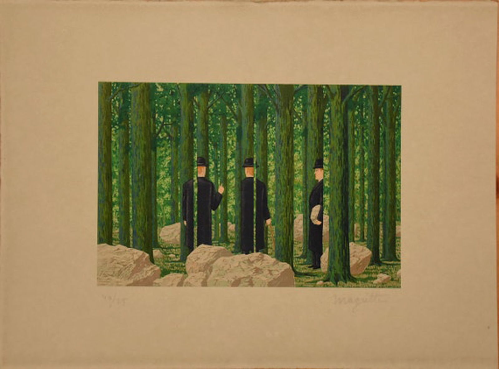 Ren? Franois Ghislain Magritte ( Belgian, 1898 - 1967 ) Surrealism Limited Edition Lithograph (1 of 5)