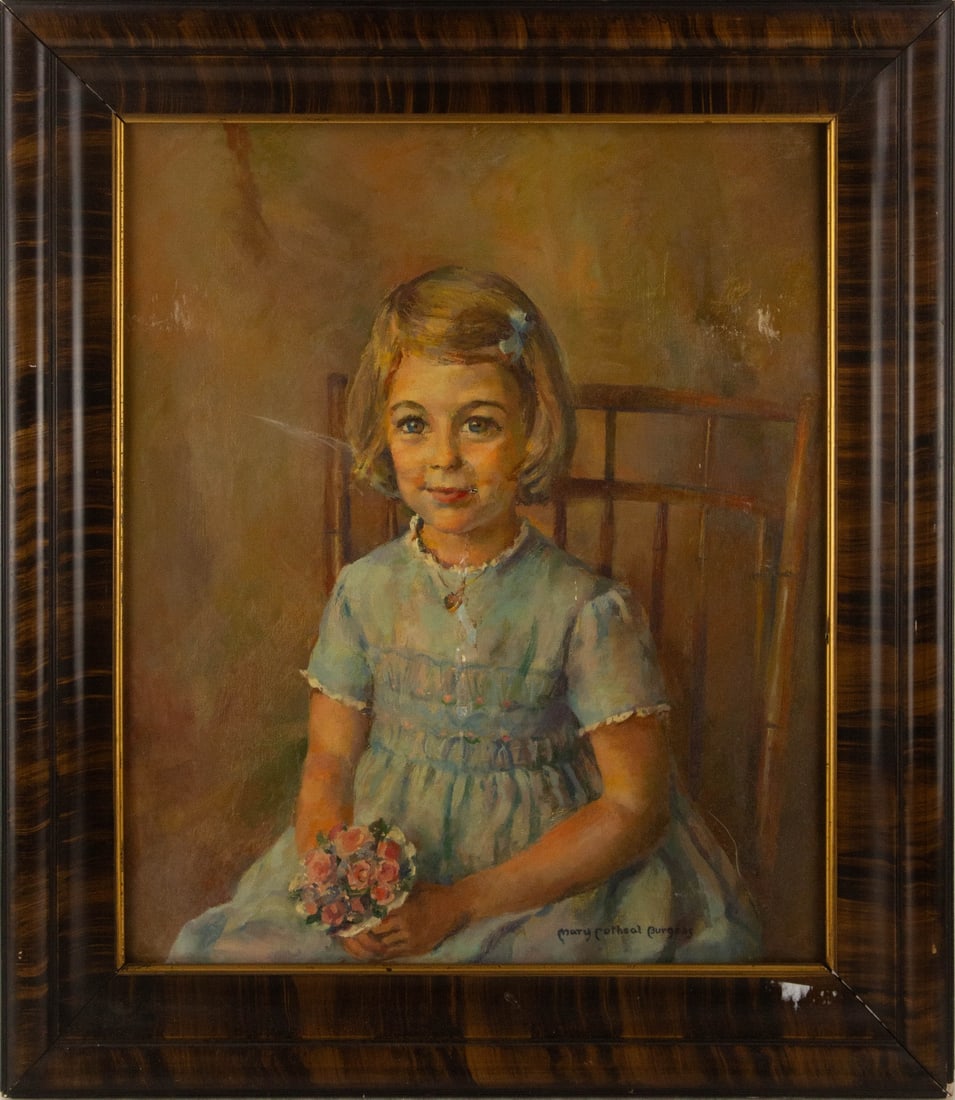 Mary Cotheal Burgess (American, 1911-2002) Portrait Oil On Canvas "" (1 of 15)