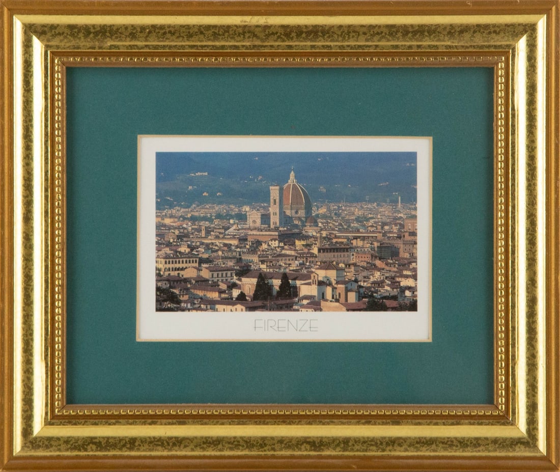 Landscape Photography "Firenze": Title: Firenze Medium: Photography Painting Size: 4.5" x 6.5" Frame Size: 10.5" x 12.5" Condition: This artwork is in good overall condition for its age. Signature: Unsigned Artist: Unknown Bidders ne