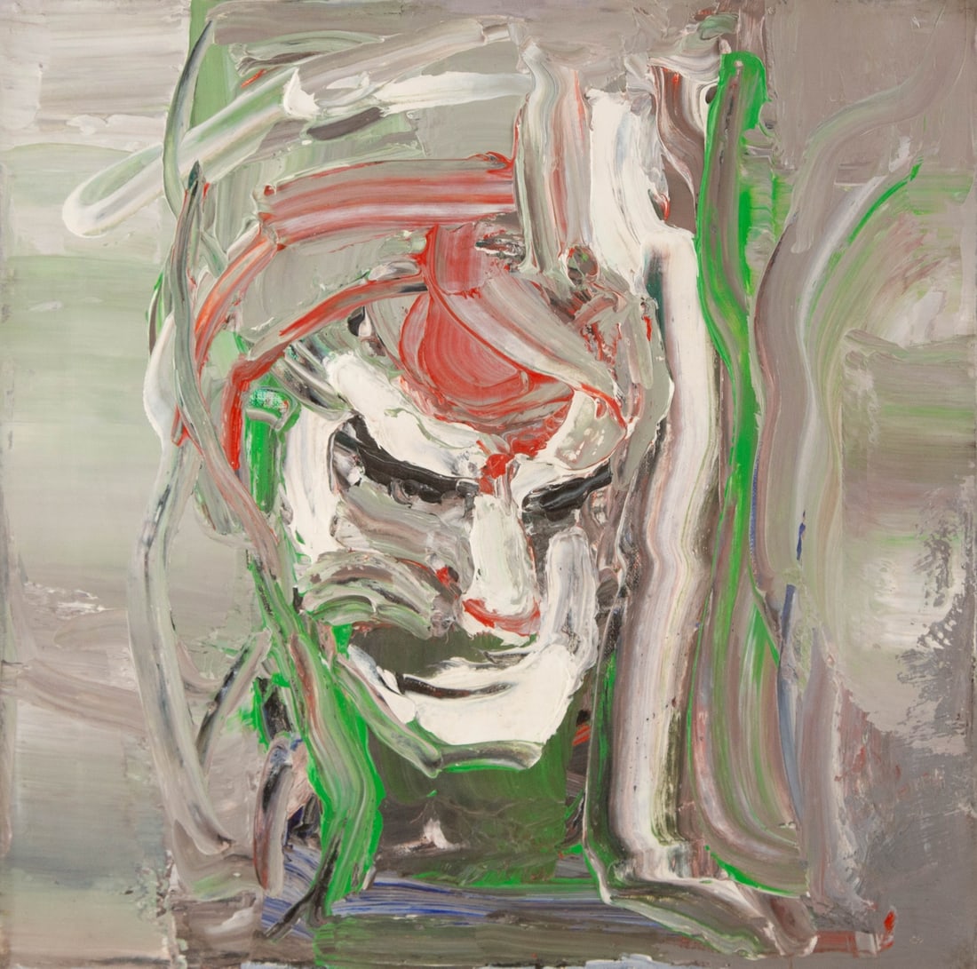 Tian Qiu Still Life Original Acrylic On Canvas "Face 2": Title: Face 2 Medium: Oil on canvas Size: 19.5 x 19.5 inches Frame: Framing options available! Condition: The painting appears to be in excellent condition. Note: This painting is unstretched, shipped