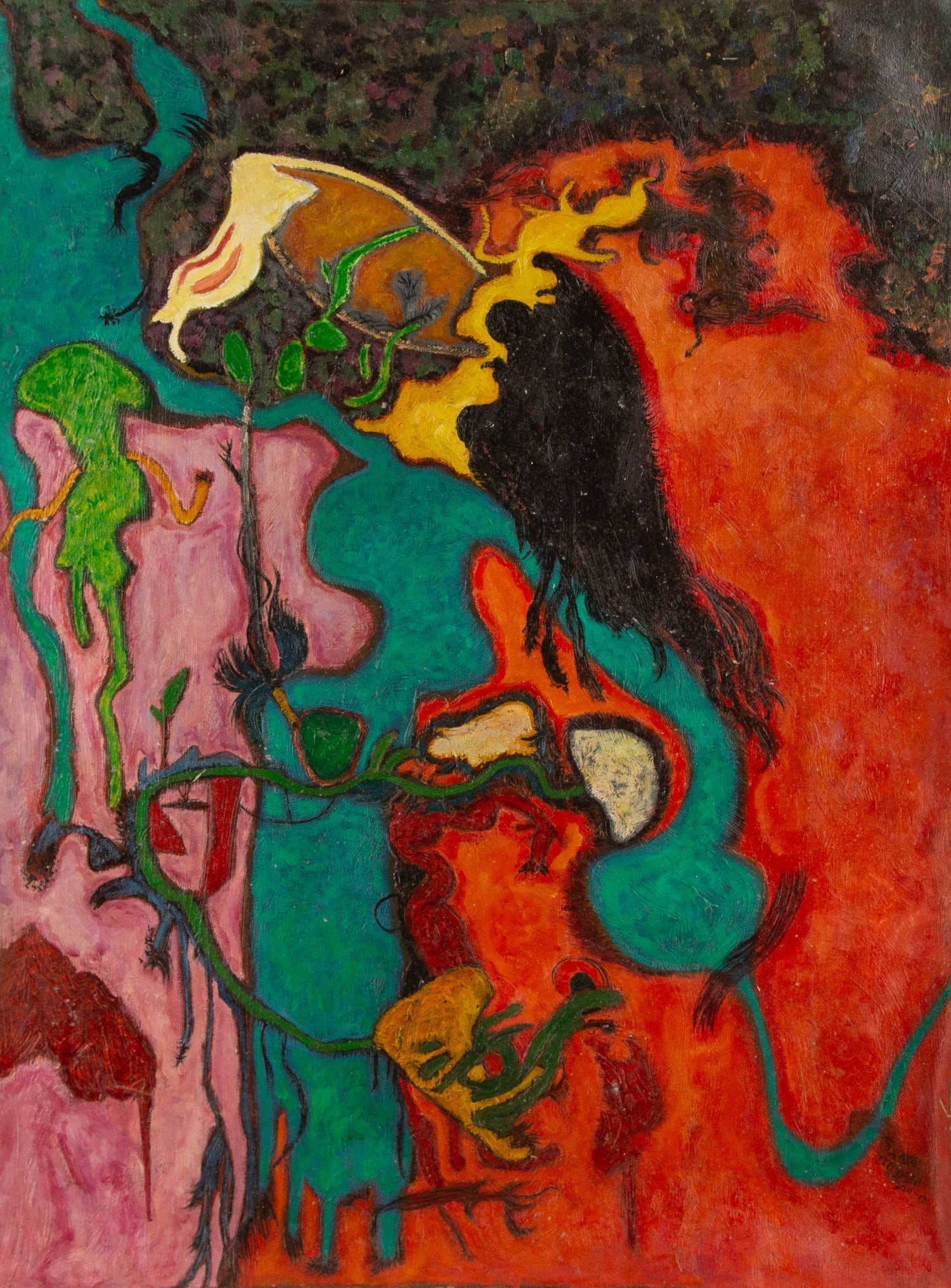 Lijian Li Abstract Original Oil On Canvas "Wedding Dress": Title: Wedding Dress Medium: Oil on canvas Size: 31.5 x 23.5 inches Frame: Framing options available! Condition: The painting appears to be in excellent condition. Note: This painting is unstretched,