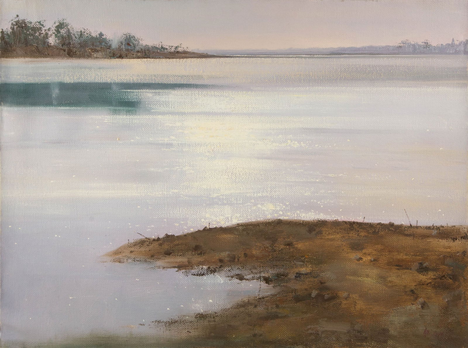 Qingsheng Meng Landscape Original Oil On Canvas "Sunrise by the Bayou": Title: Sunrise by the Bayou Medium: Oil on canvas Size: 23.75 x 31.5 inches Frame: Framing options available! Condition: The painting appears to be in excellent condition. Note: This painting is unstr