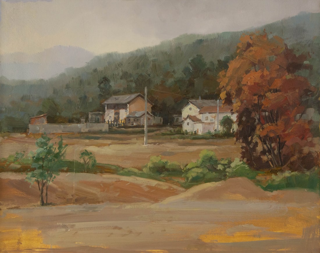 Lizhao Lan Landscape Original Oil On Canvas "Red Soil" (1 of 10)