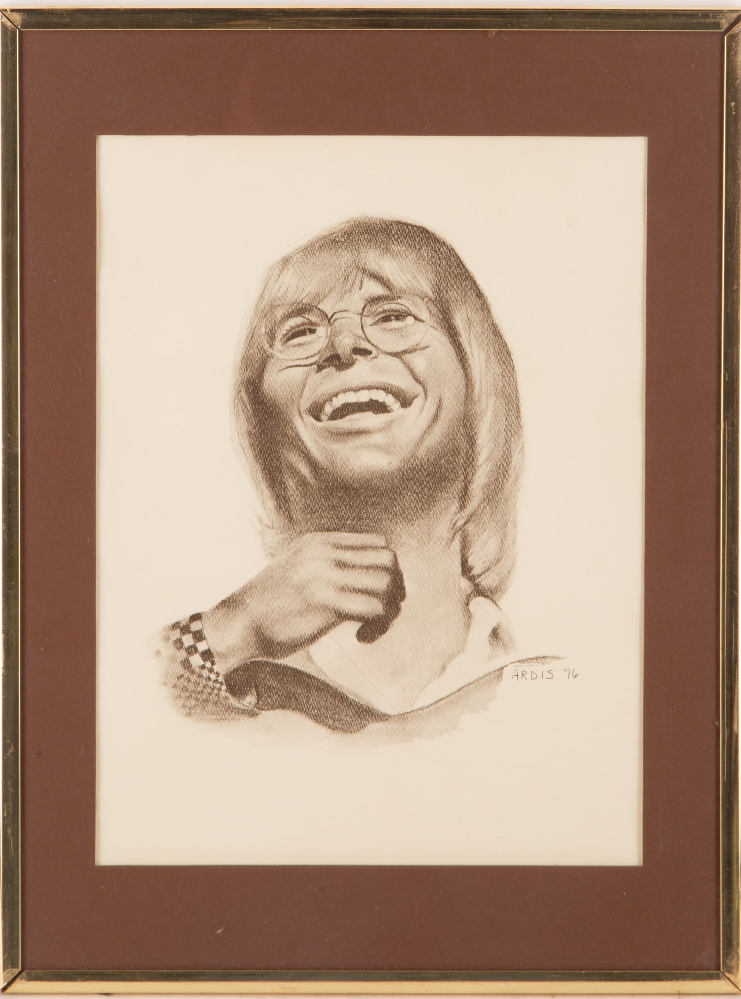 Ardis Realism Print "Portrait Of John Denver": Title: Portrait Of John Denver Medium: Print Painting Size: 12" x 9" Frame Size: 16.5" x 12.5" Condition: This artwork is in great condition. Signature: Signed Artist: Ardis JZ22010140 Bidders need to