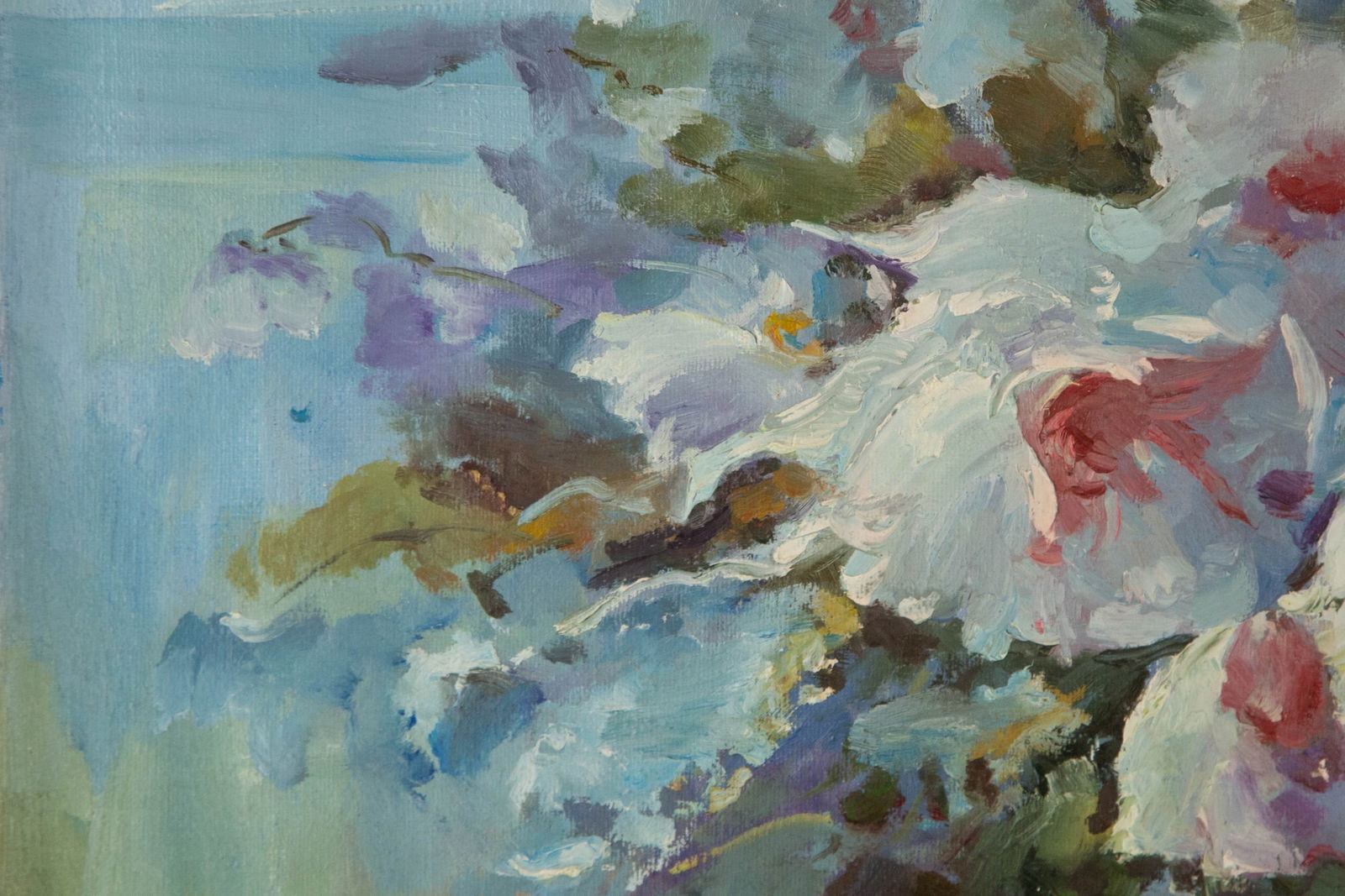 Xingju Tu Floral Original Oil On Canvas "The Arrangement" - 6