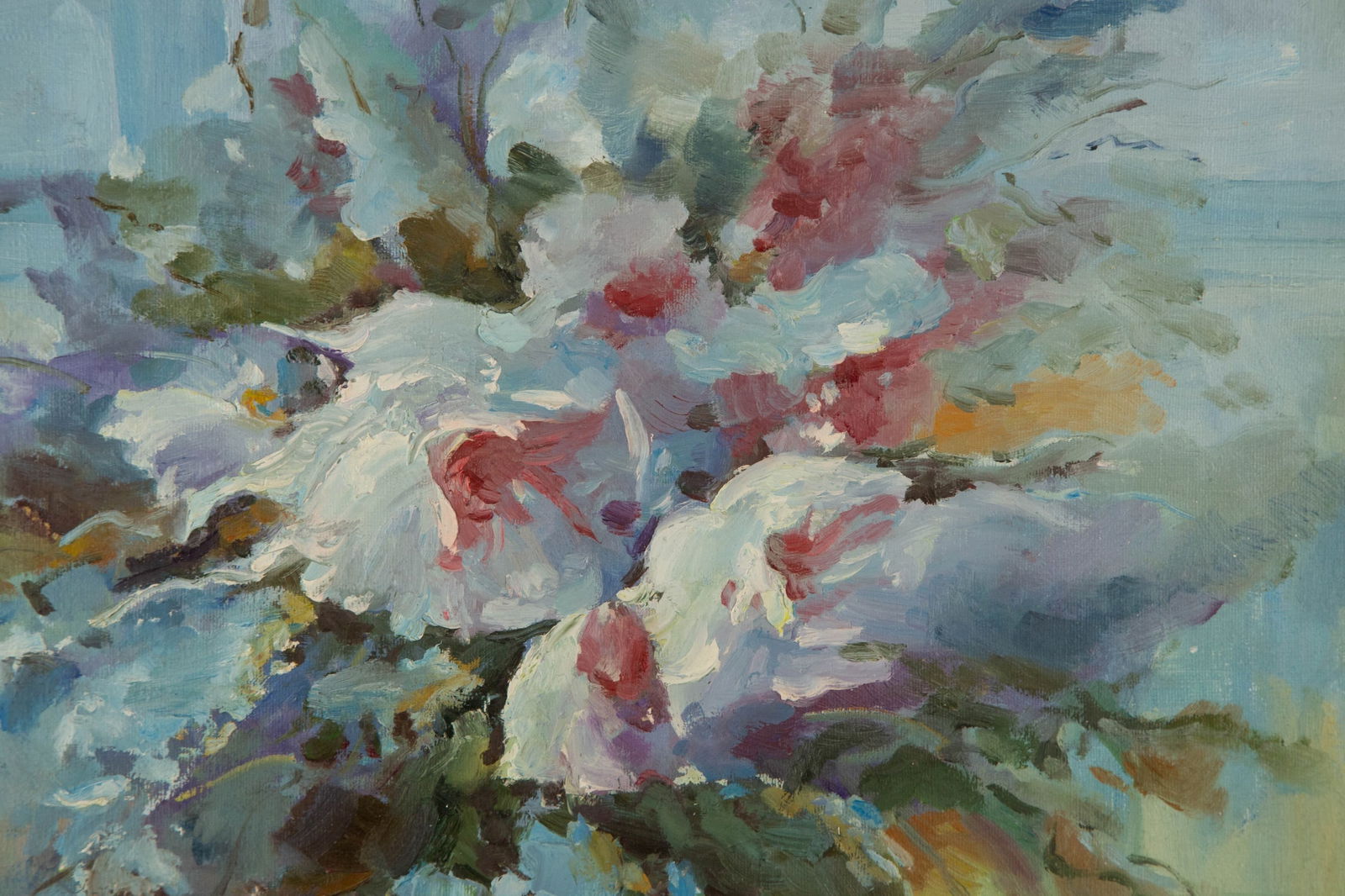 Xingju Tu Floral Original Oil On Canvas "The Arrangement" - 9