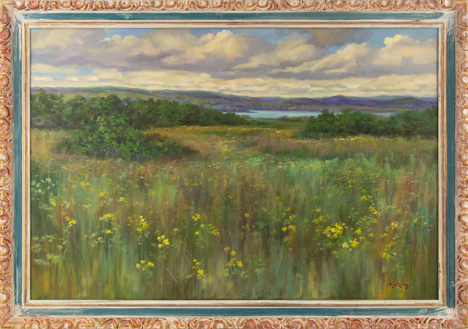 Irving Ramsey Wiles ( American, 1861 - 1948 ) Landscape Oil On Canvas: Medium: Oil On Canvas Style: Landscape Painting Size: 26 x 24 inches Frame Size: 28.5 x 40 inches Condition: This artwork is in great condition for its age. Signature: Hand-signed Artist: Irving Ramse