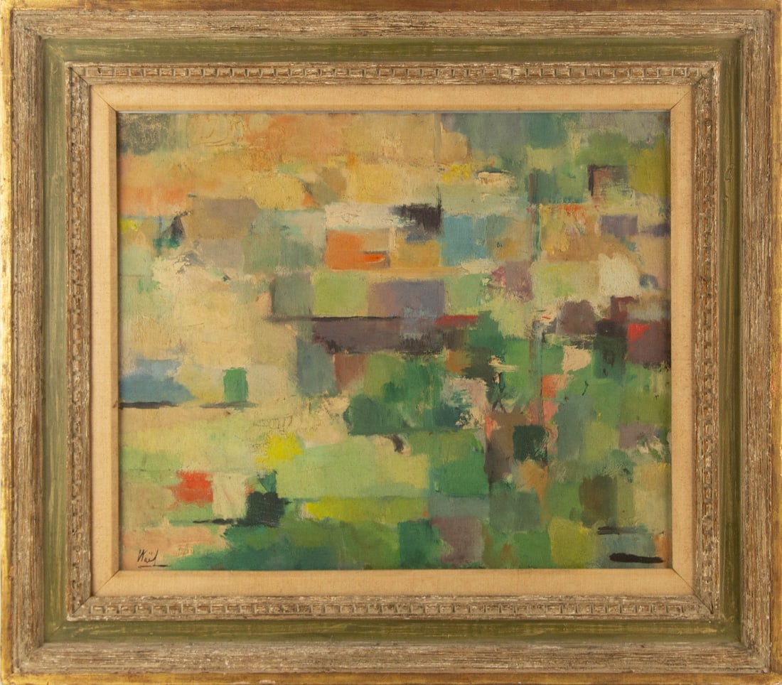 Nicolas de Stael ( Russian, 1914 - 1955 ) Abstract Oil On Canvas: Medium: Oil On Canvas Style: Abstract Painting Size: 20 x 24 inches Frame Size: 29 x 32 inches Condition: This artwork is in great condition for its age. Signature: Hand-signed Artist: Nicolas de Stae