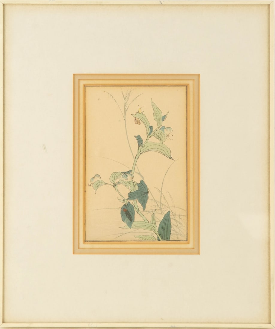 Morimoto Tokaku (Japanese, 1877 - 1947 ) Ukiyo e Woodblock Print: Medium: Woodblock Print Style: Ukiyo e Painting Size: 7.75 x 5 inches Frame Size: 16 x 13.5 inches Condition: This artwork is in great condition for its age. Signature: No Signature Artist: Morimoto T