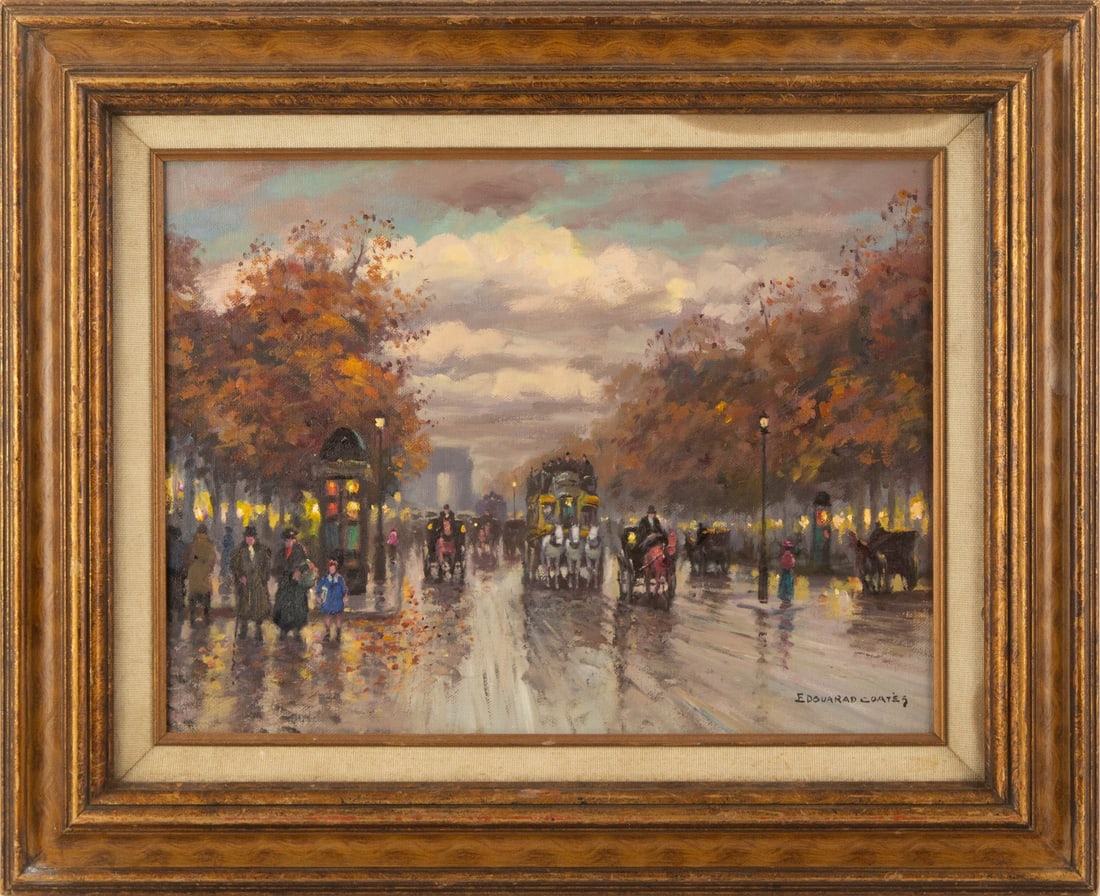 Edouard Cortes ( French, 1882 - 1969 ) Cityscape Oil On Canvas (1 of 11)